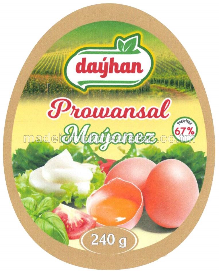 "Prowansal" maýonezi ýaglylygy 67%