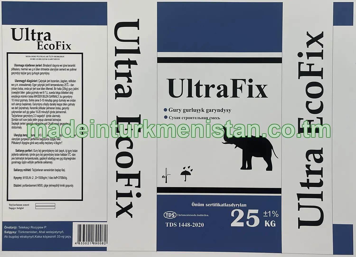"UltraFix" Gury gurluşyk garyndysy (keramiki plitkalar üçin berkidiji)