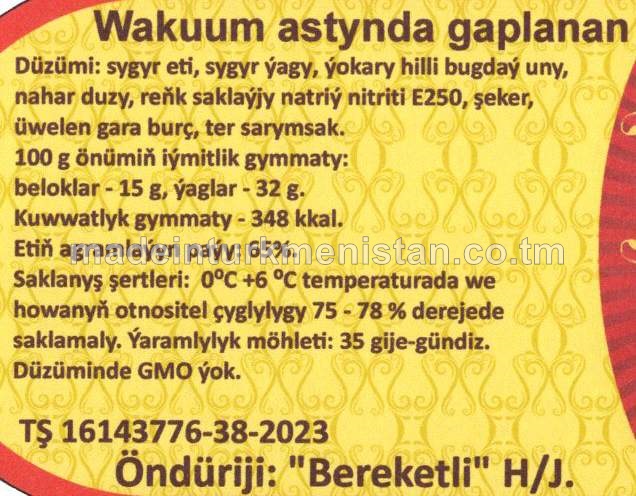 "Umyt" ýarym kakadylan şöhlat, B derejeli