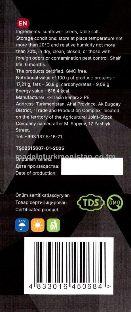 Günebakar çigidi duzlanan