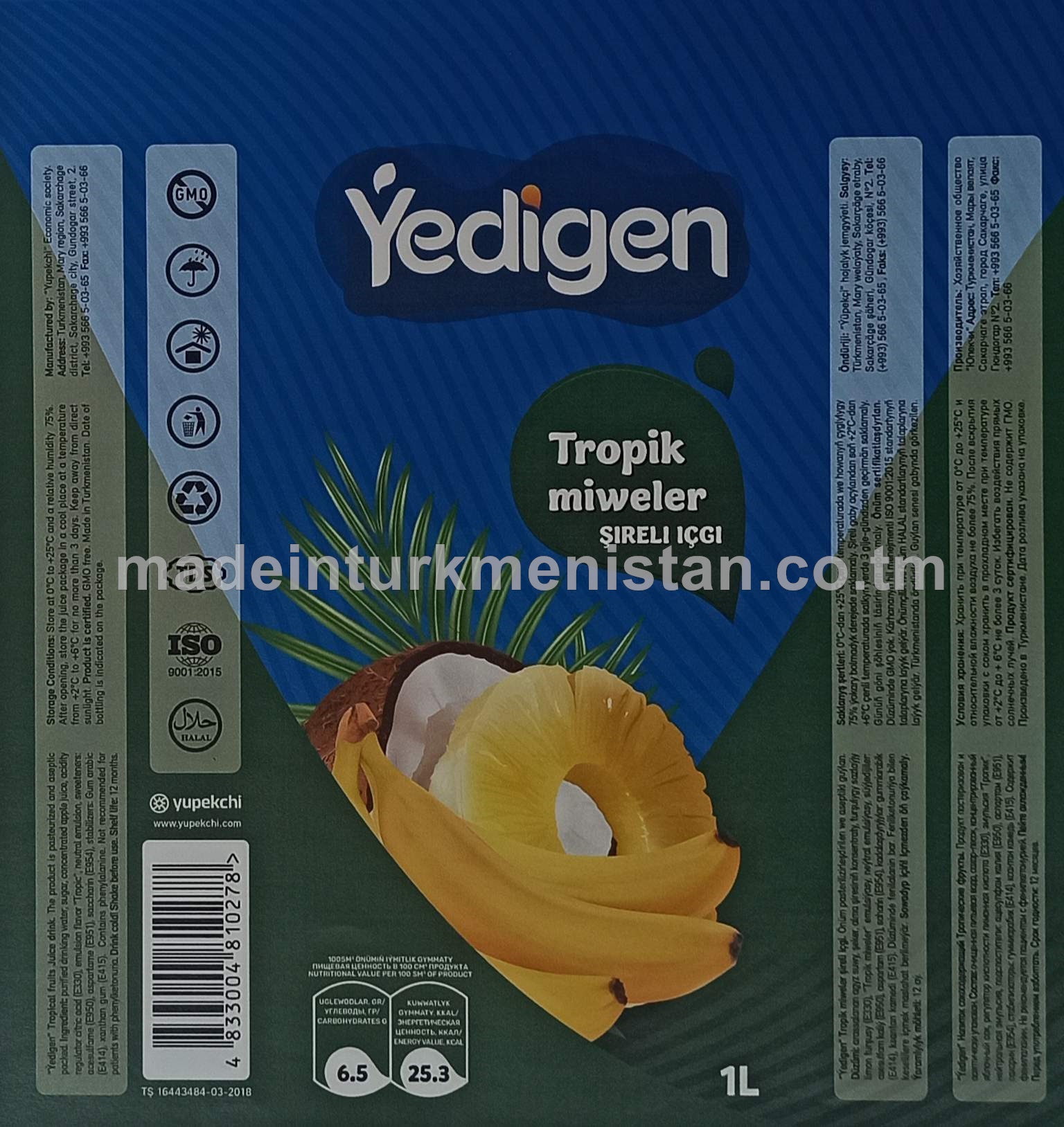 Tropik miweleri şireli içgisi 