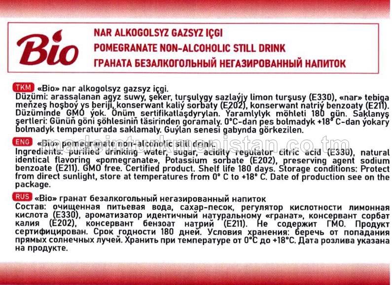 "Nar" alkogolsyz gazsyz içgi