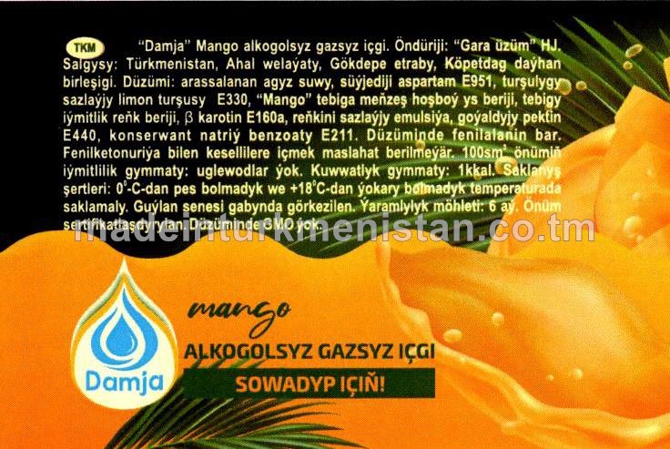 Mango alkogolsyz gazsyz içgi
