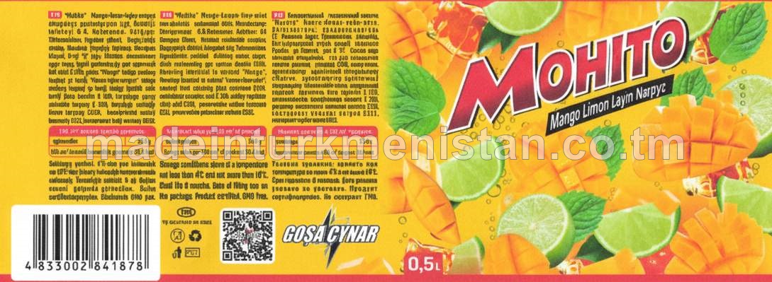 “Mohito" mango-limon-laým-narpyz alkogolsyz gazlandyrylan icgi