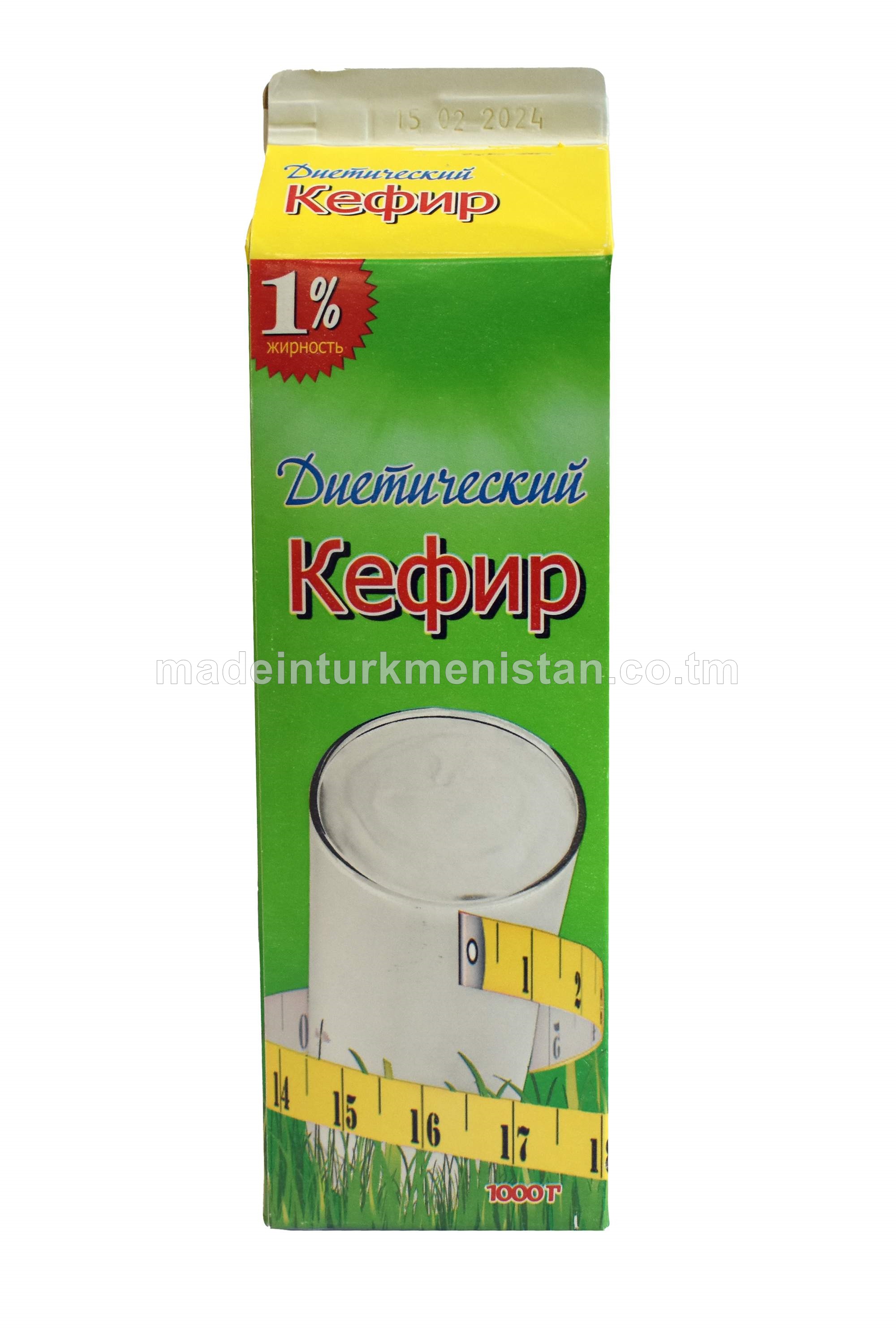 Diýetiçeskiý kefir. Ýaglygy 1.5%