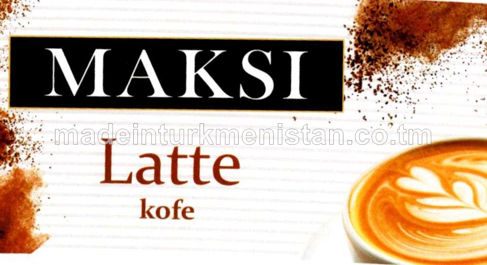 "Maksi" 3-si 1-de latte çalt ereýän kofeli içginiň konsentraty