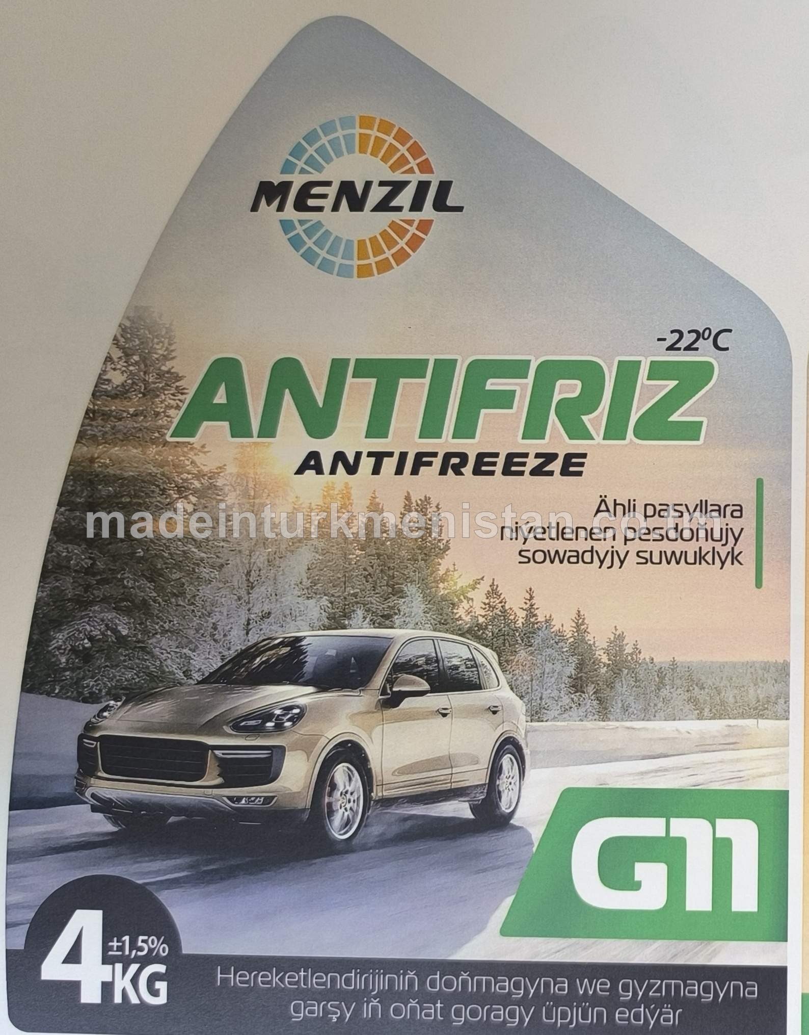 Pesdoňujy sowadyjy suwuklylar "Antifriz G11 Green" (-22°C)