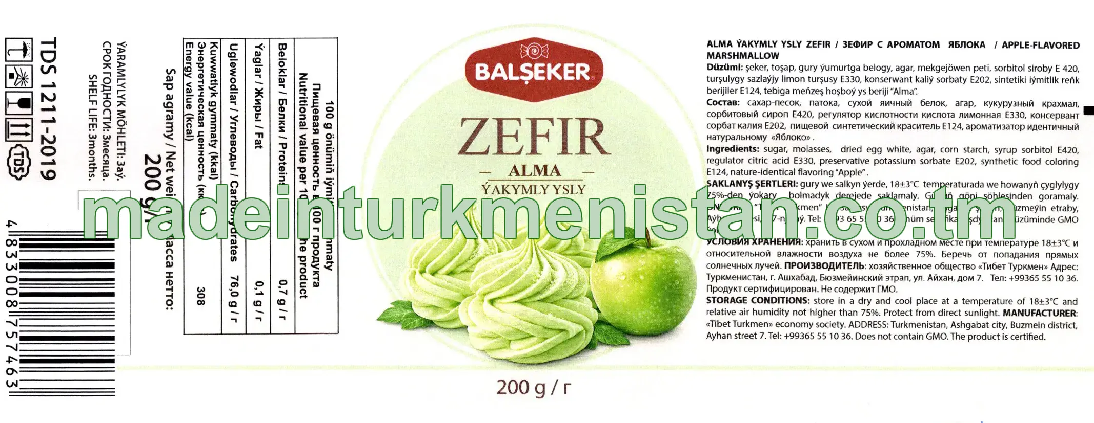 Alma ýakymly ysly zefir