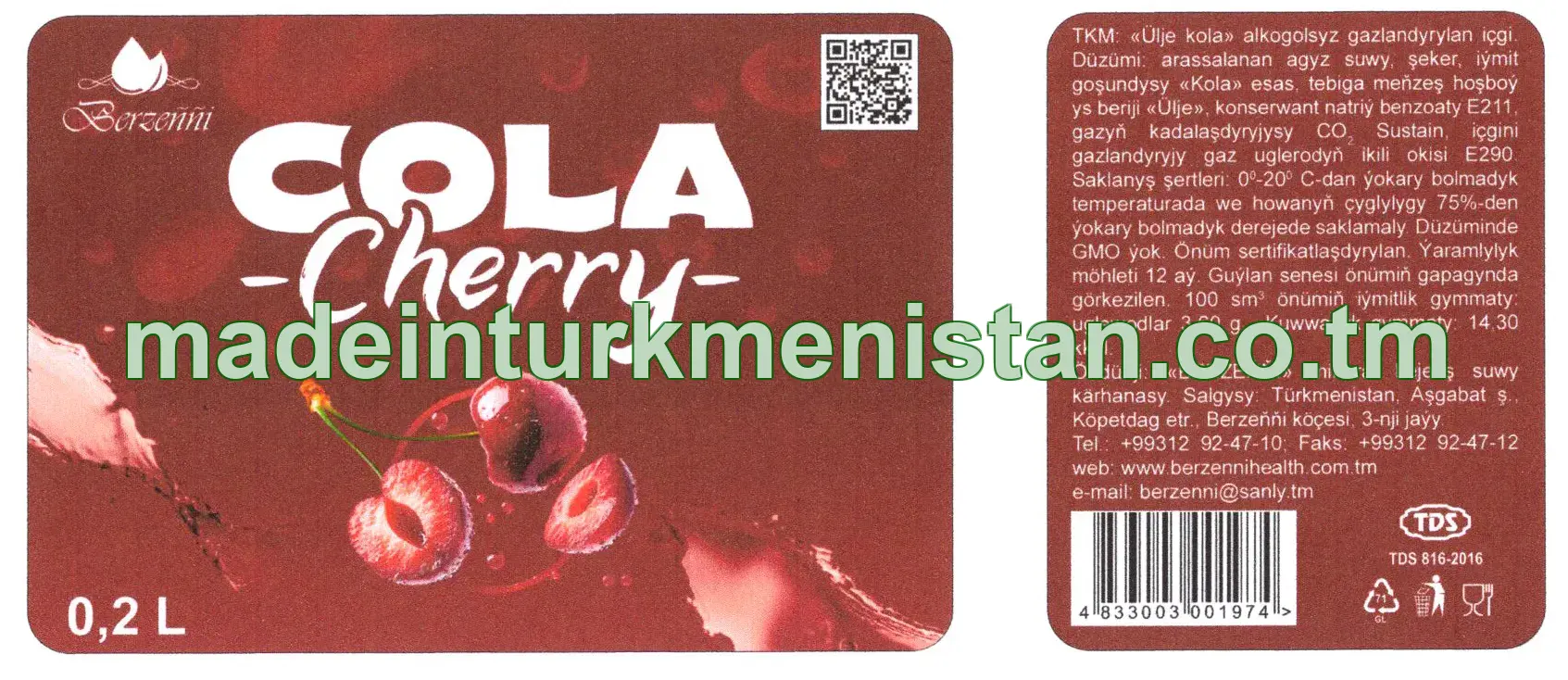 "Ülje–Kola" alkogolsyz gazlandyrylan içgi