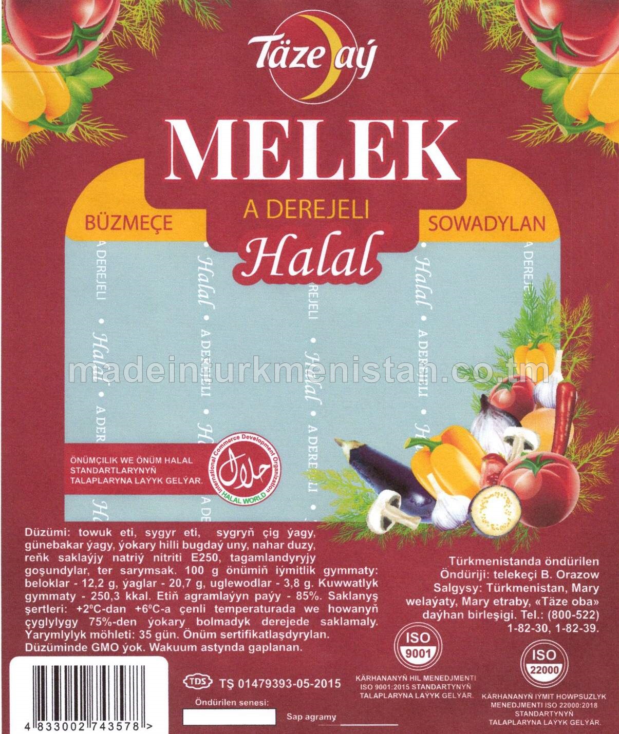 "Melek" A derejeli büzmeçe