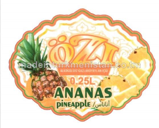 Ananas alkogolsyz gazlandyrylan içgi