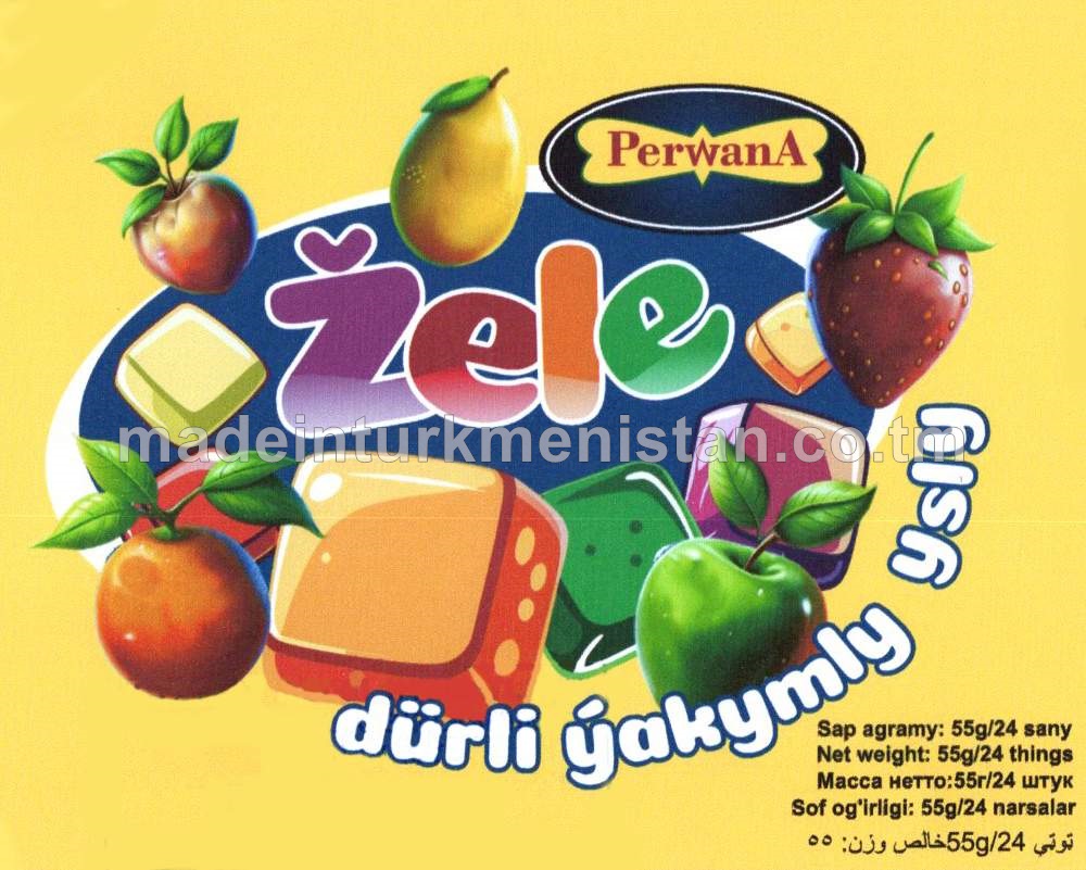 Dürli ýakymly ysly žele (24sany x 55g)