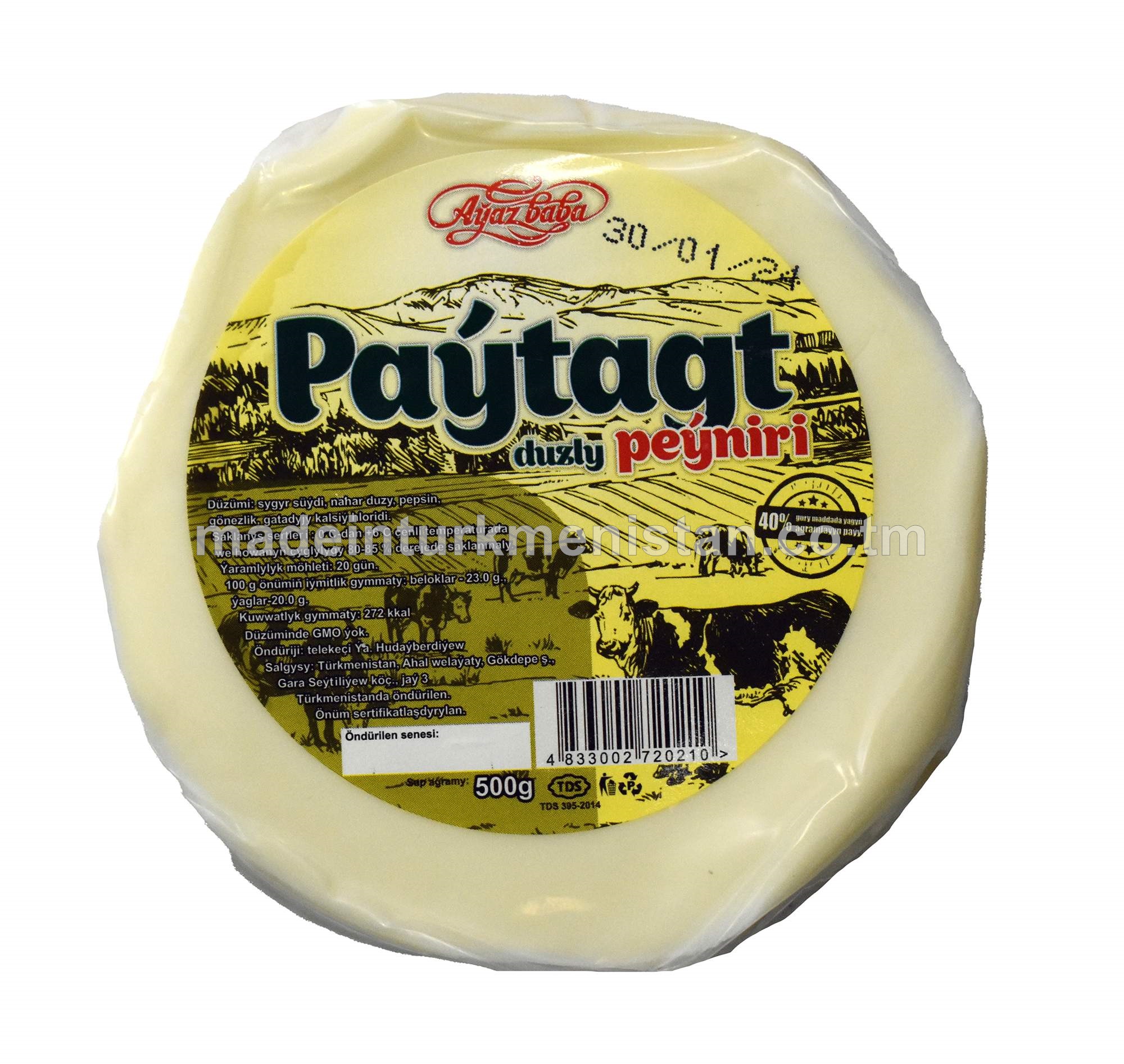 "Paýtagt" duzly peýniri. Agramlaýyn paýy 40%