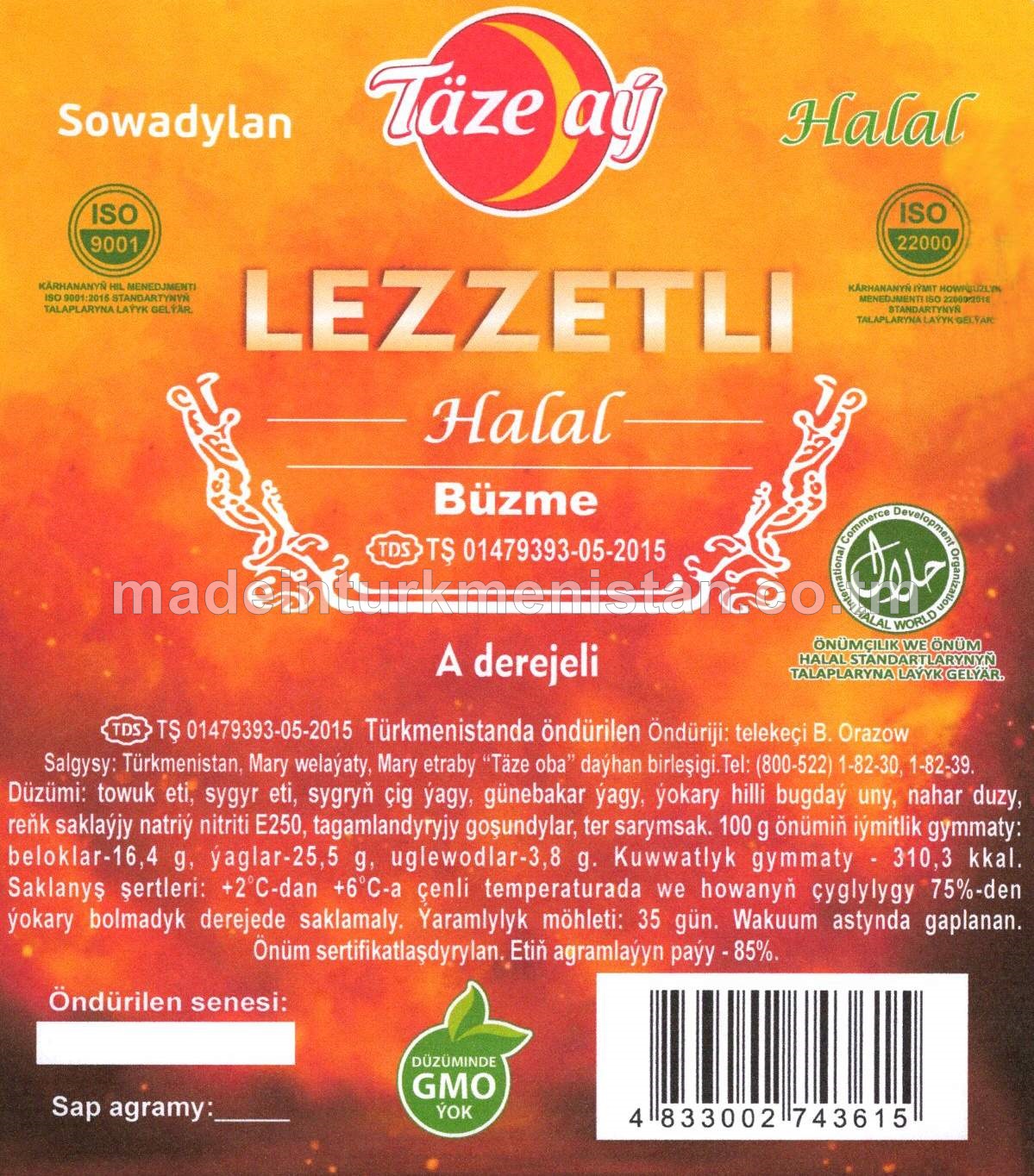 "Lezzetli" A derejeli büzme