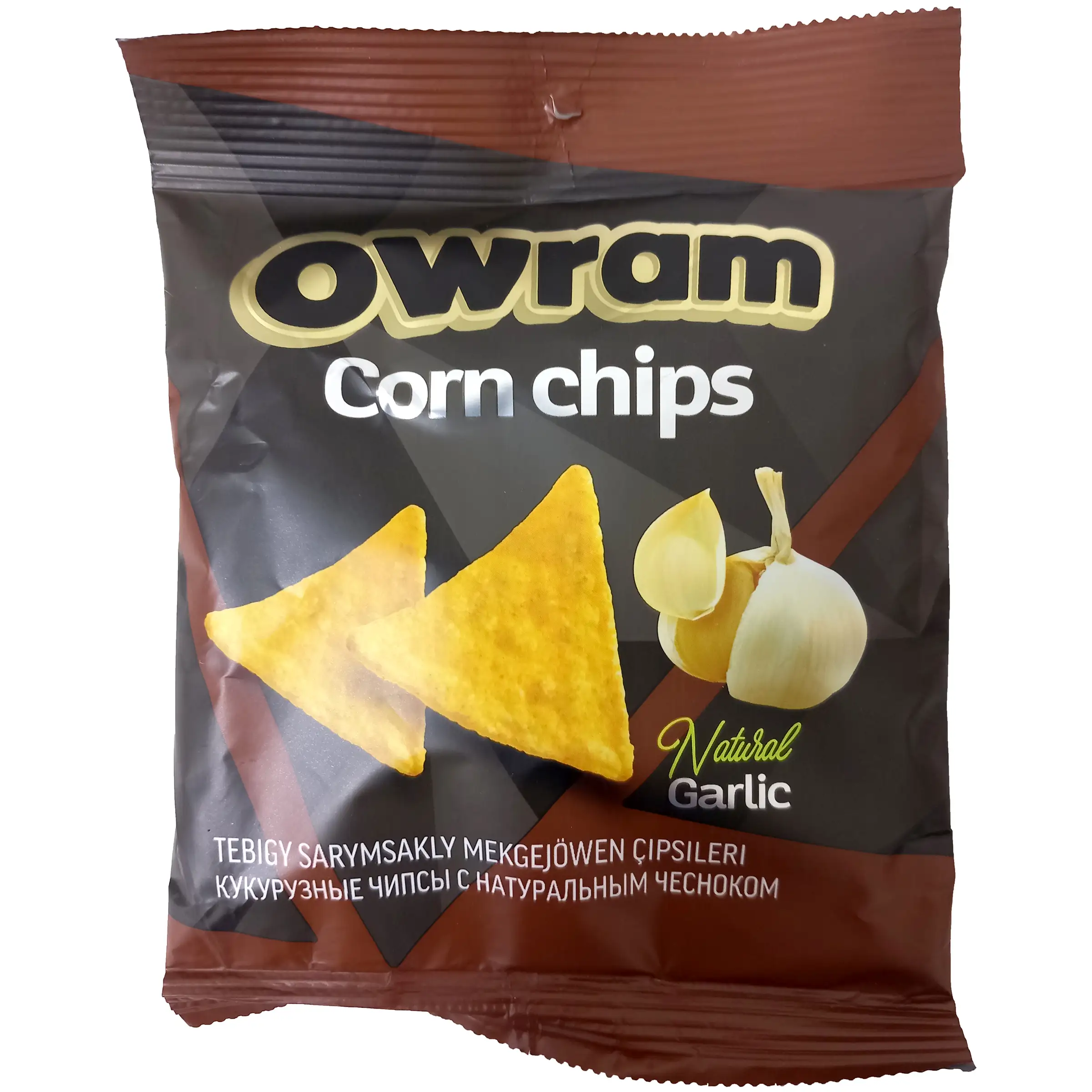 Tebigy sarymsakly mekgejöwen çipsileri