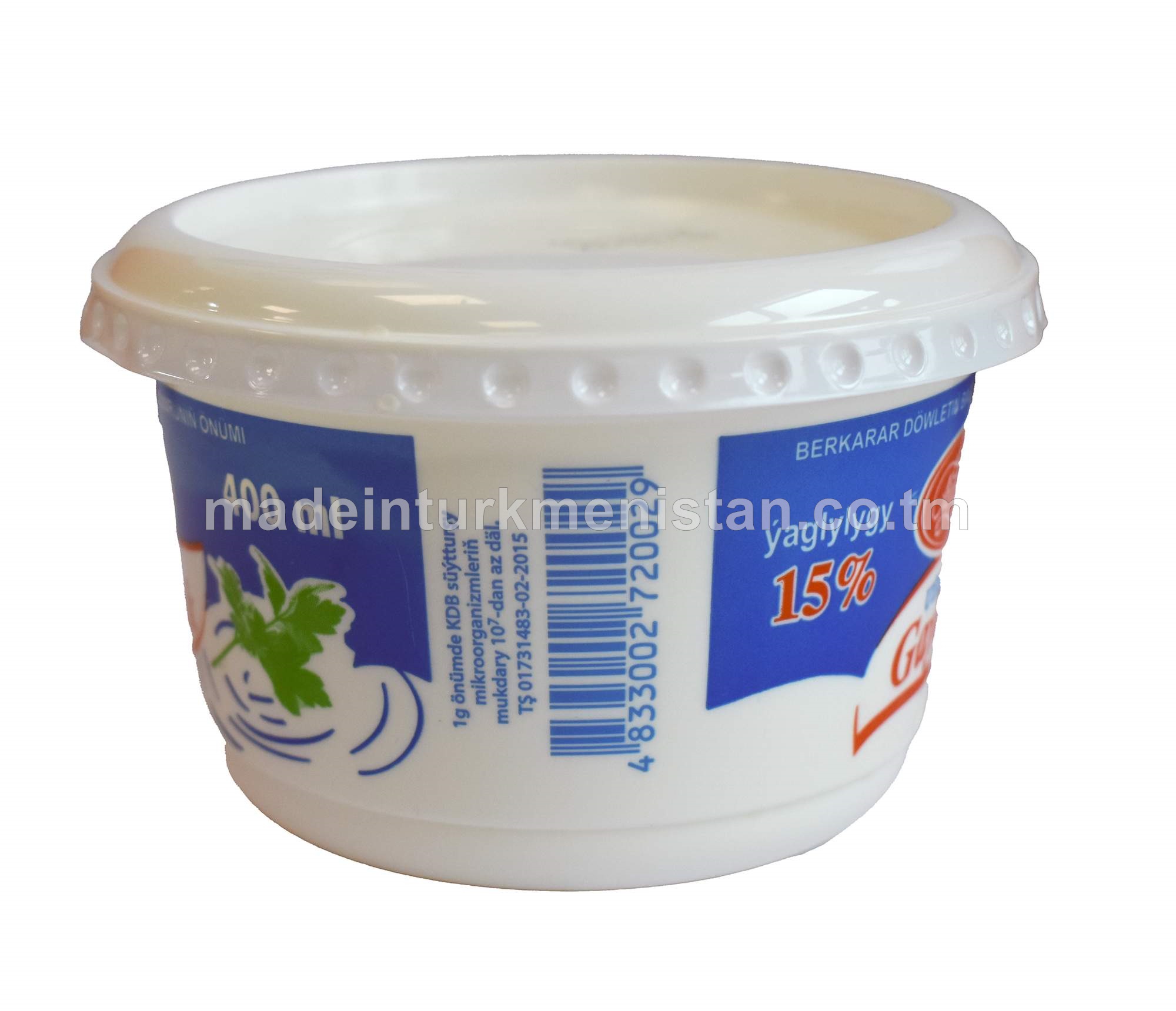 Uýadylan gaýmak. Ýaglygy 15%