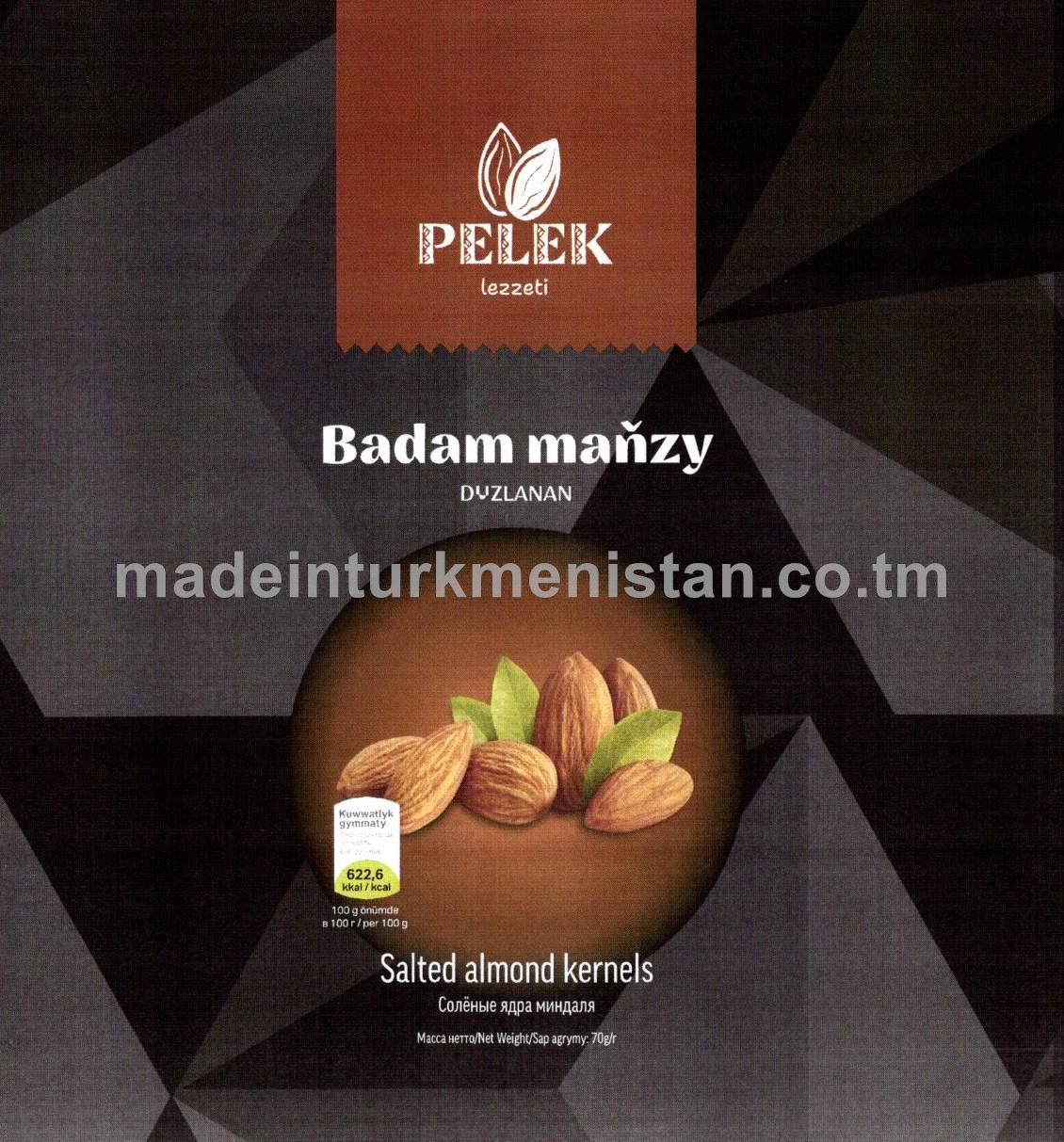 Badam maňzy. Duzlanan