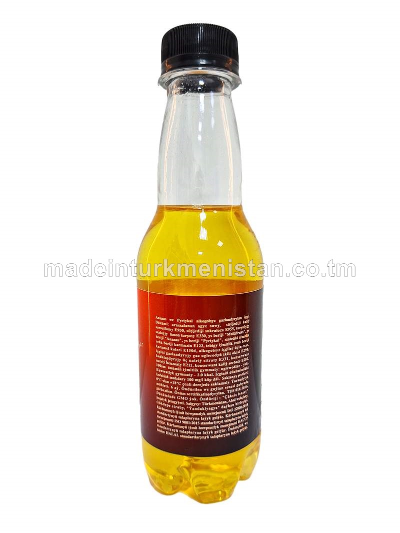 Ananas we Pyrtykal tagamly alkogolsyz gazlandyrylan içgi