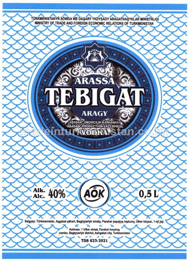 "ARASSA TEBIGAT" aragy. Alk: 40%