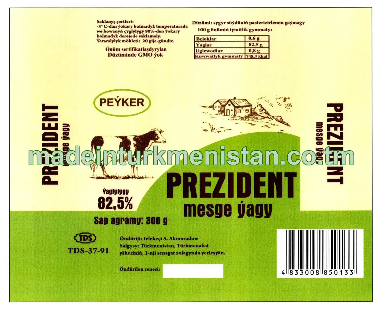 "Prezident" mesge ýagy. Ýaglylygy 82.5%