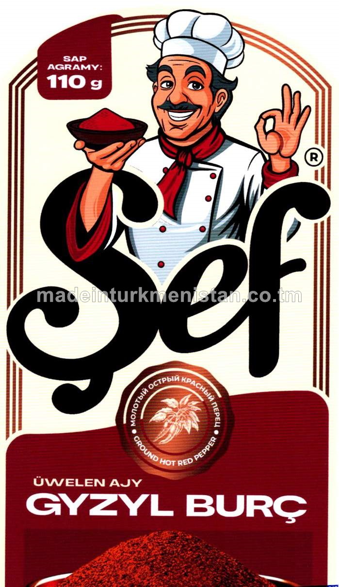 "Şef" Üwelen ajy gyzyl burç (Türkiýe Respublikasynda öndürilen)