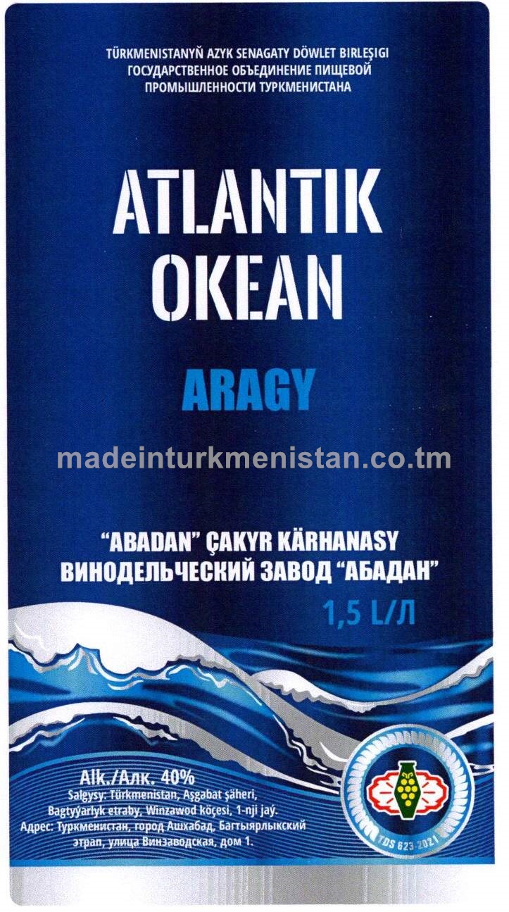 "Atlantik Okean" aragy. Alk: 40%