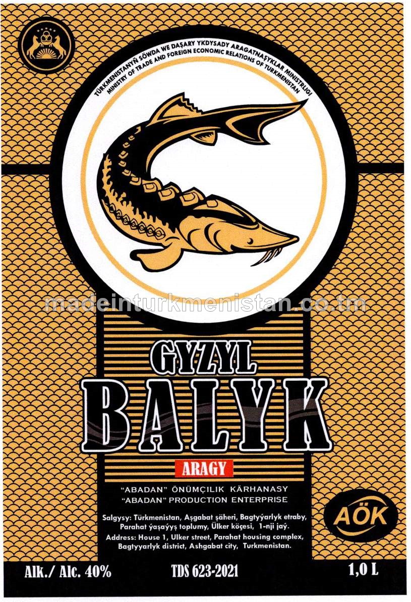 "Gyzyl balyk" aragy. Alk: 40%