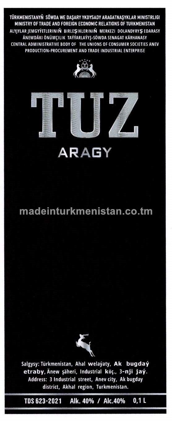 "TUZ" aragy. Alk: 40%