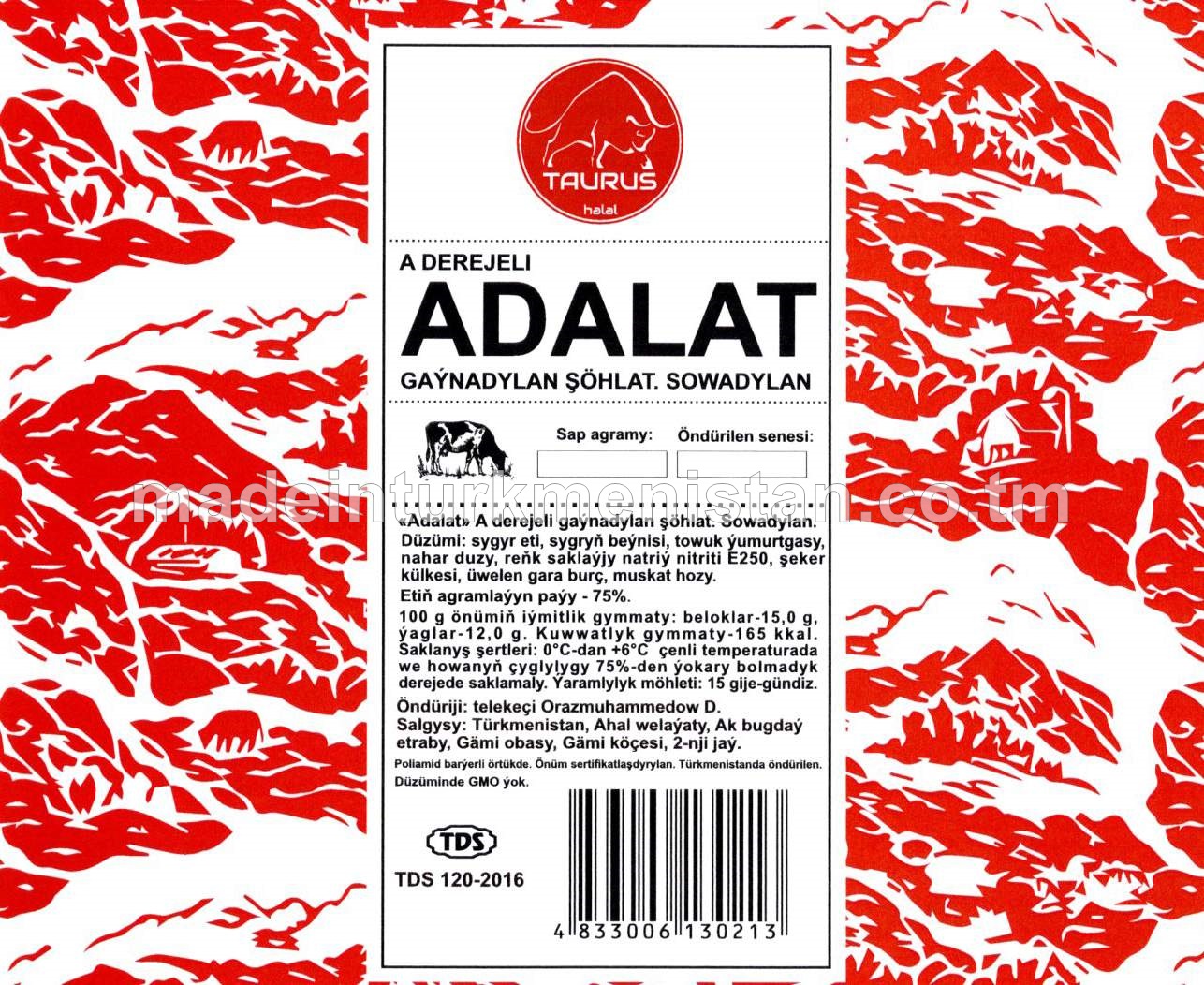 "Adalat" A derejeli gaýnadylan şöhlat