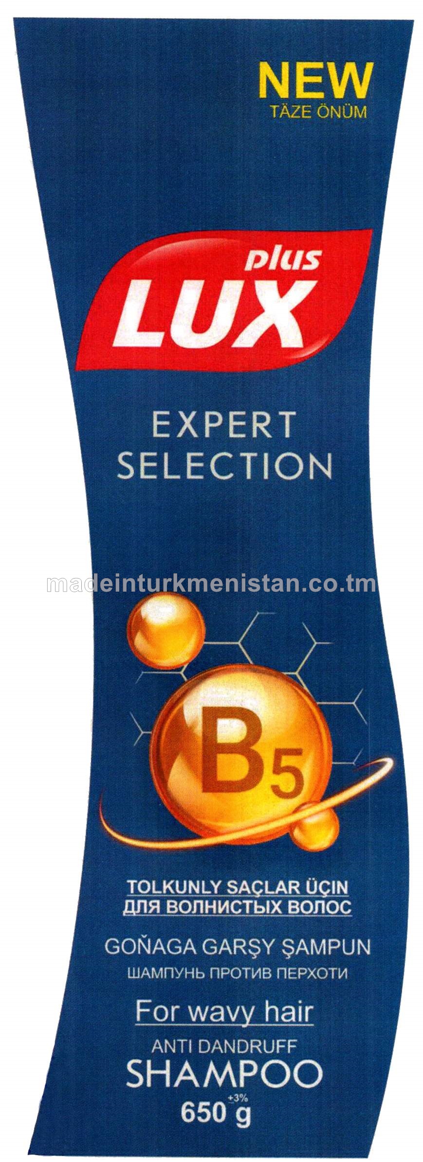 "Lux plus" tolkunly saçlar üçin goňaga garşy şampun