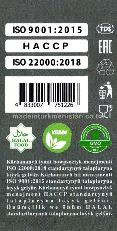 "Şetdaly" sowuk gara çaý alkogolsyz gazsyz içgi