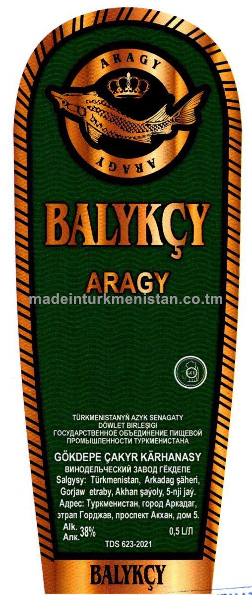 "Balykçy" aragy. Alk:38%