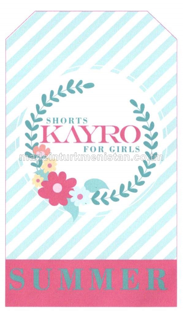 Mekdebe çenli ýaşly gyzlaryň trikotaž matadan şortysy. Modeli: Ş1000, artikul: 1, ölçegi 28-30