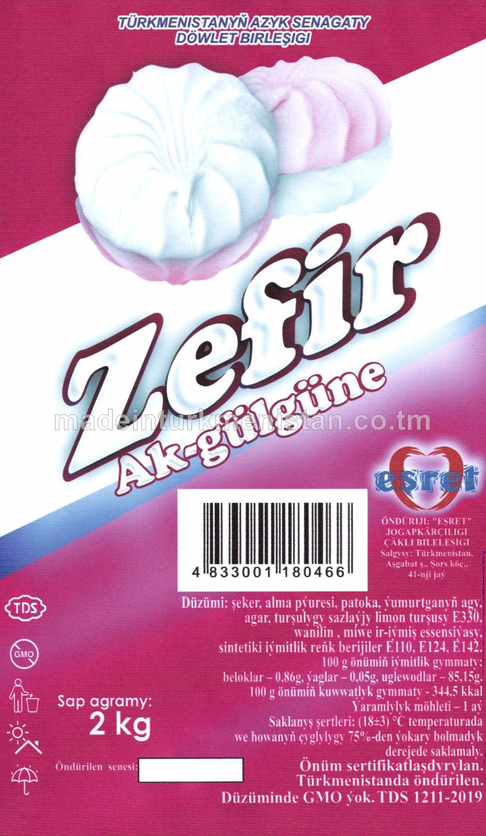 "Zefir" ak-gülgüne