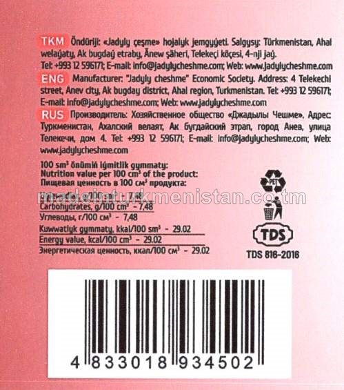 "Nar" alkogolsyz gazlandyrylan içgi