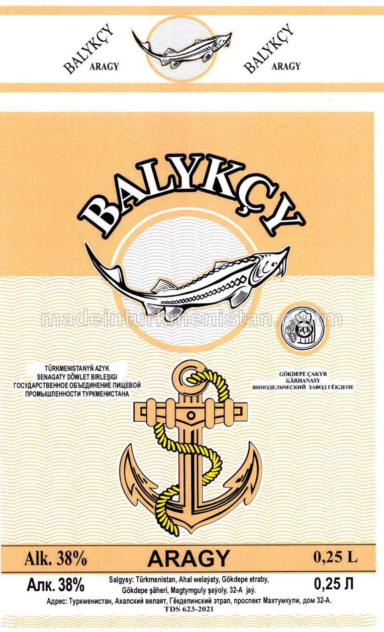 "Balykçy" aragy. Alk:38%