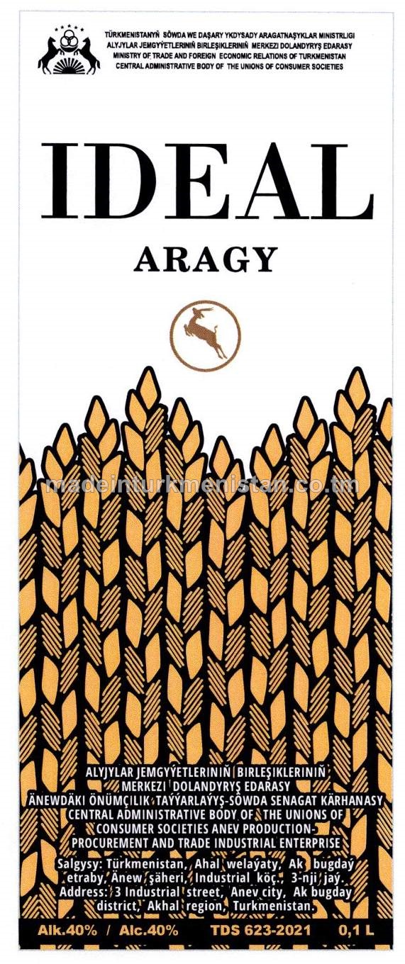 "Ideal" aragy. Alk: 40%