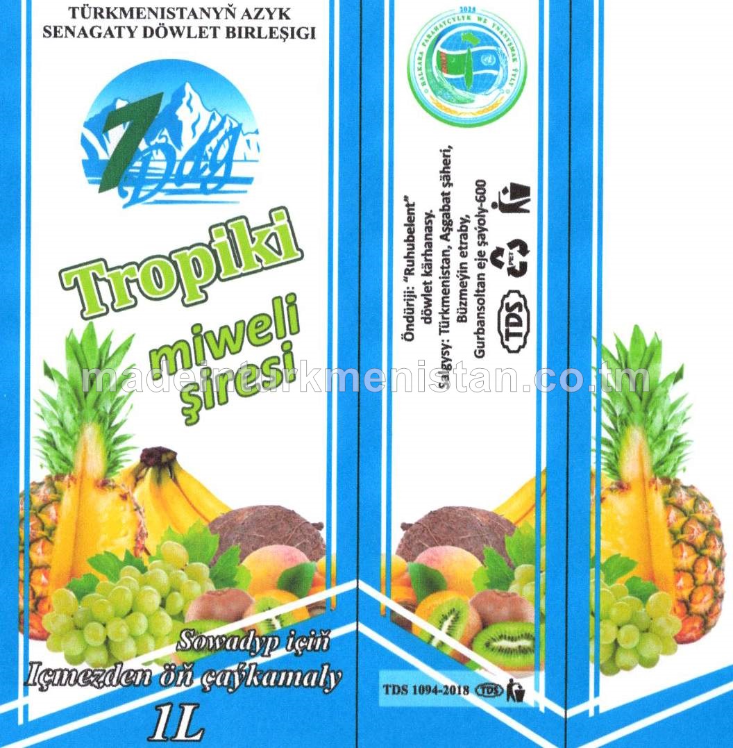 "7Dag" tropiki miweleriň konsentrirlenen şiresinden dikeldilen şire