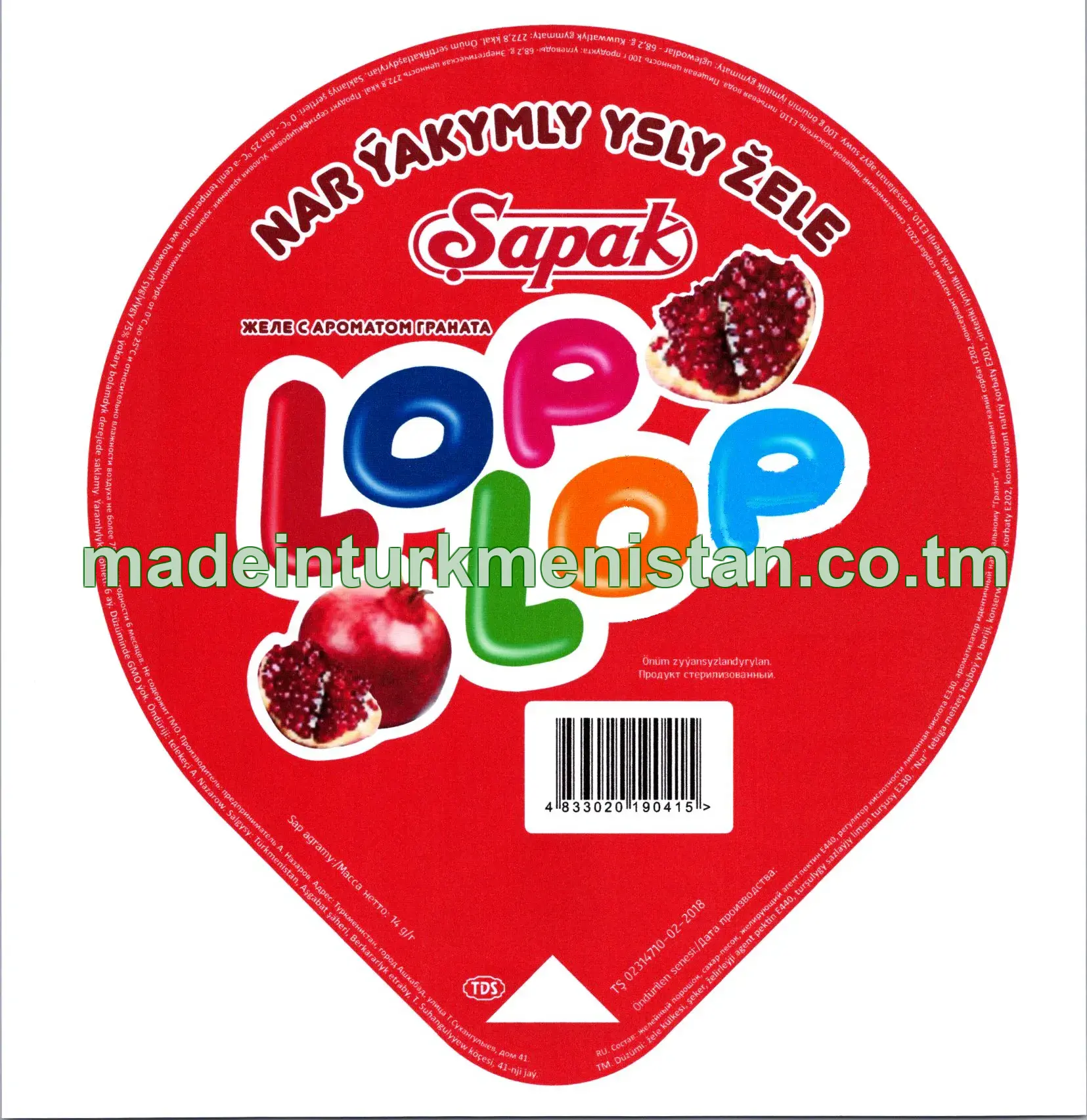 "Lop lop" nar ýakymly ysly žele