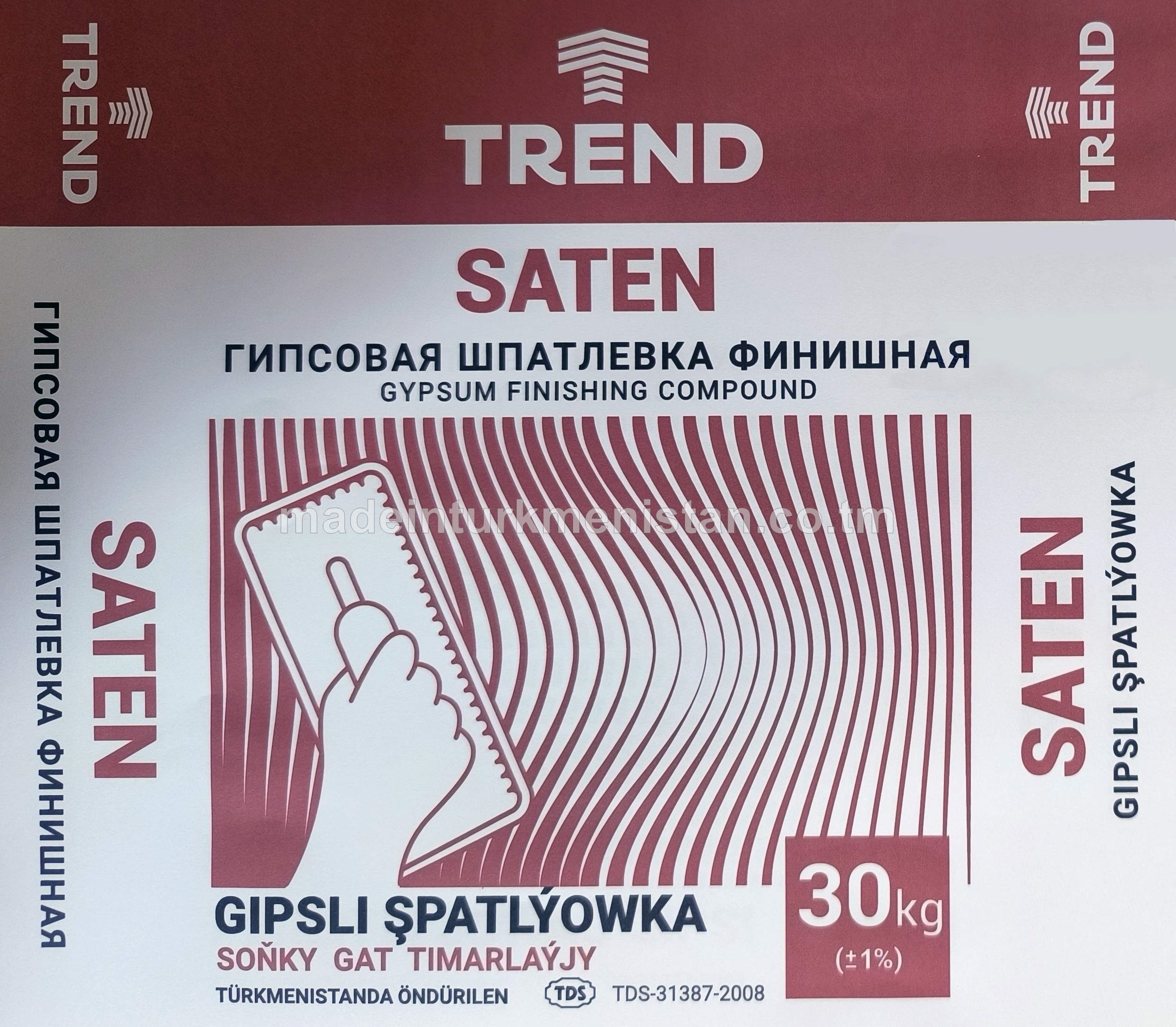 SATEN Gipsli şpatlýowka, soňky gat timarlaýjy