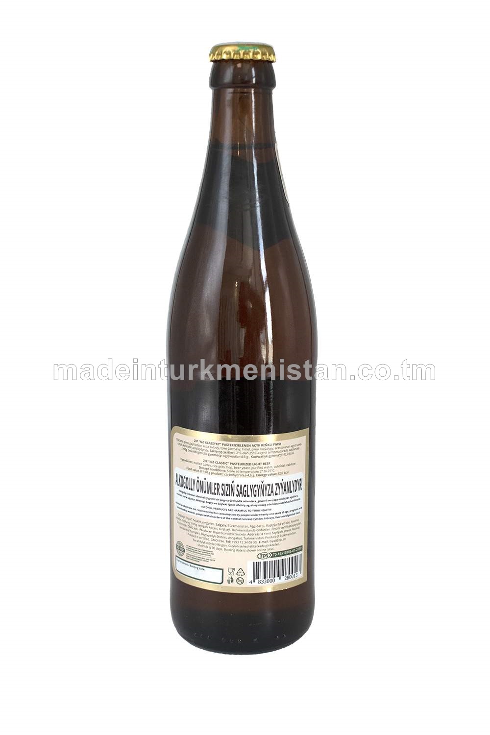 "№5 Klassyky" pasterizirlenen açyk reňkli piwo