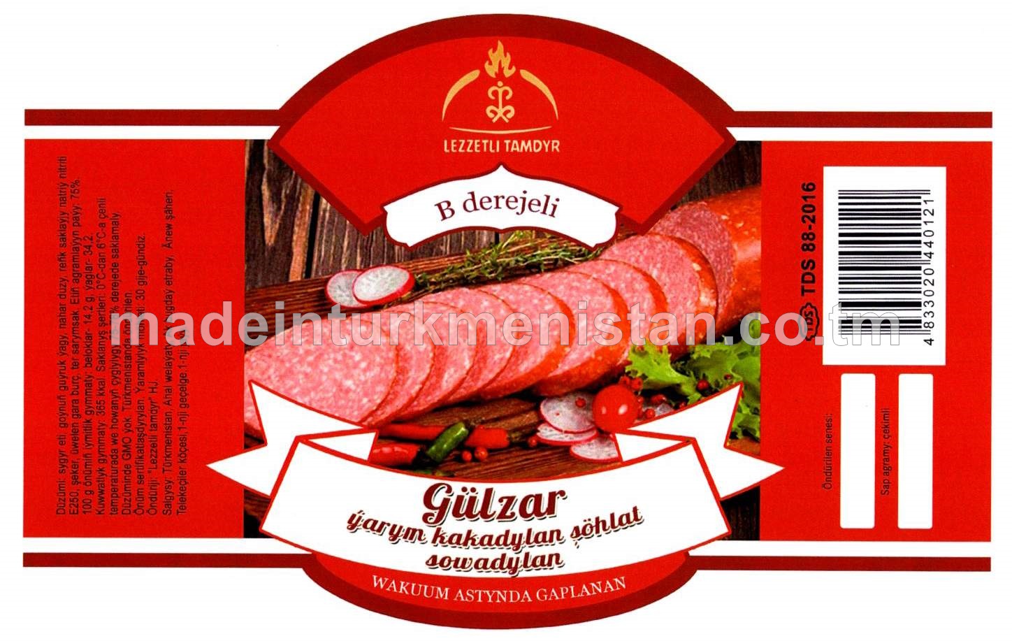 "Gülzar" B derejeli, ýarym kakadylan şöhlat