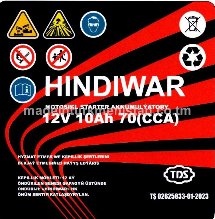 Motosikl akkumulýatory 12V 10Ah 70 (CCA)