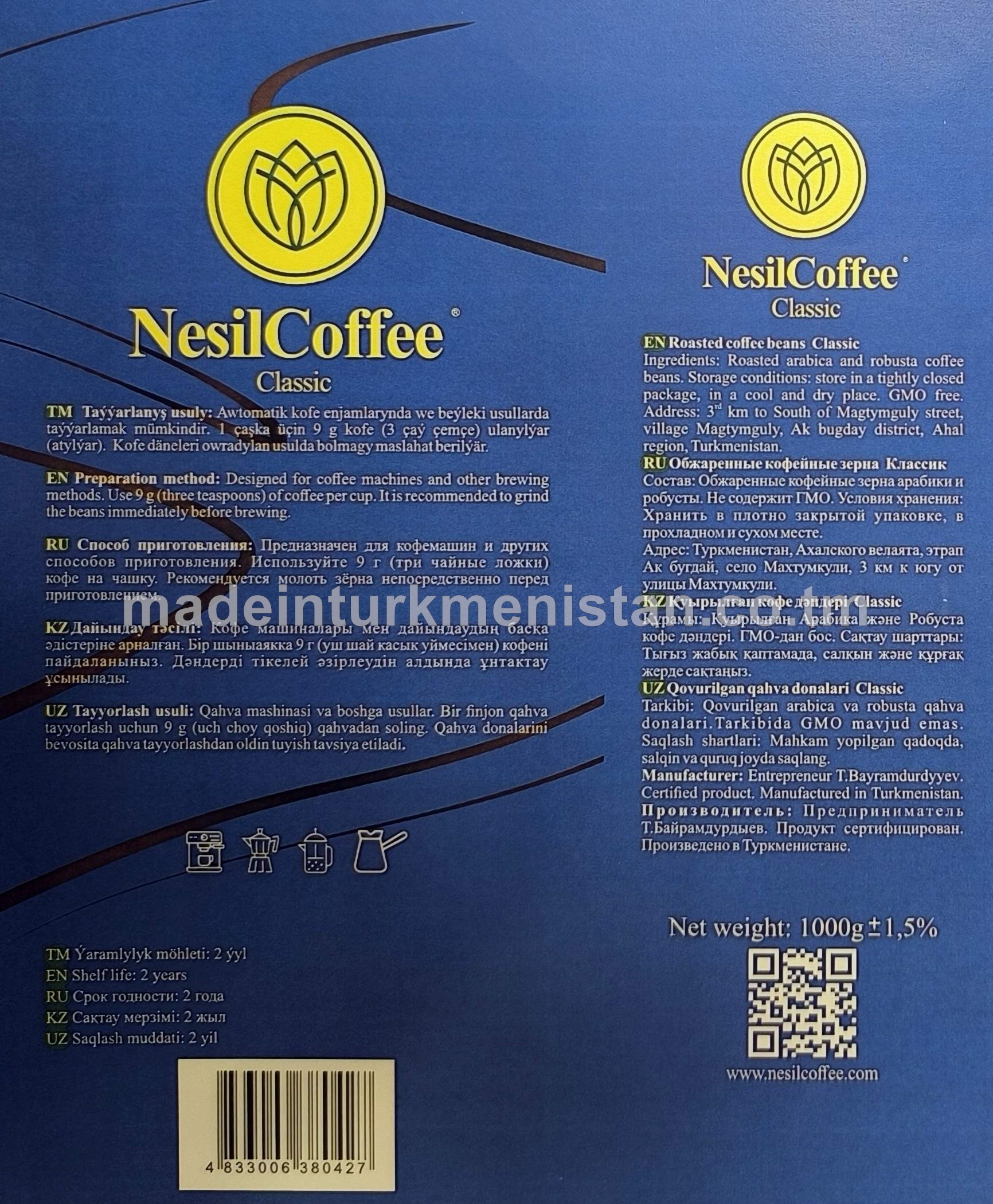 “NesilCoffee” klassik gowrulan kofe