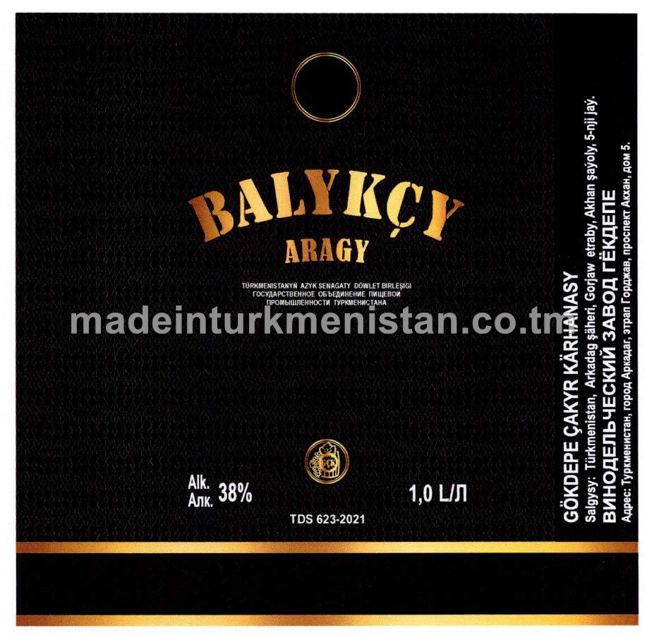 "Balykçy" aragy. Alk:38%