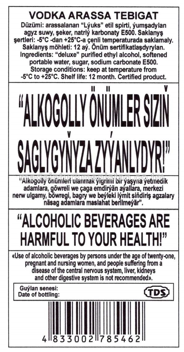 "ARASSA TEBIGAT" aragy. Alk: 40%