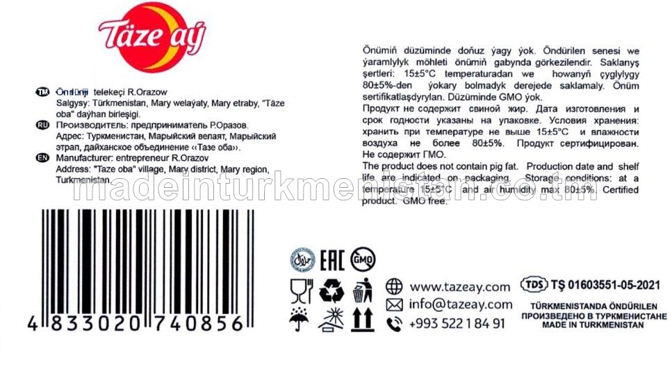 “Aryjyk” şokolad ýakymly ysly huruşly marmelad