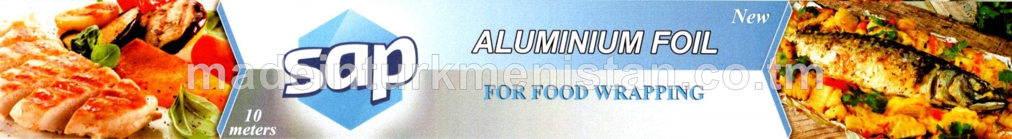 Iýmit ňnümlerini gaplamak üçin alýumin folga, 30sm*10mikron