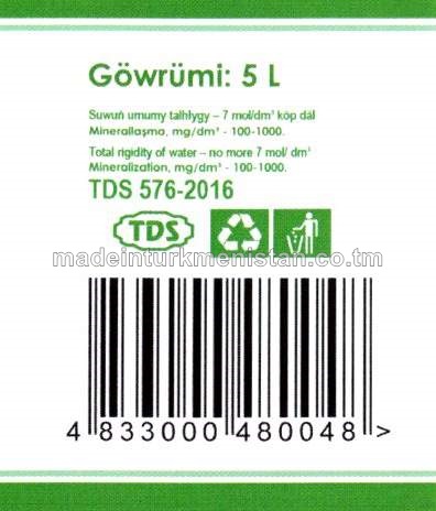 Arassalanan gazsyz agyz suwy