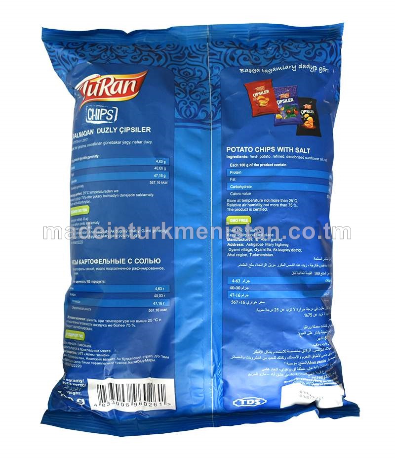 Ýeralmadan duzly çipsiler